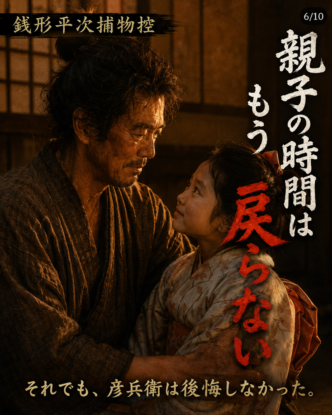 巾着切りの娘 Instagramカルーセル第6枚。彦兵衛と娘の親子の時間