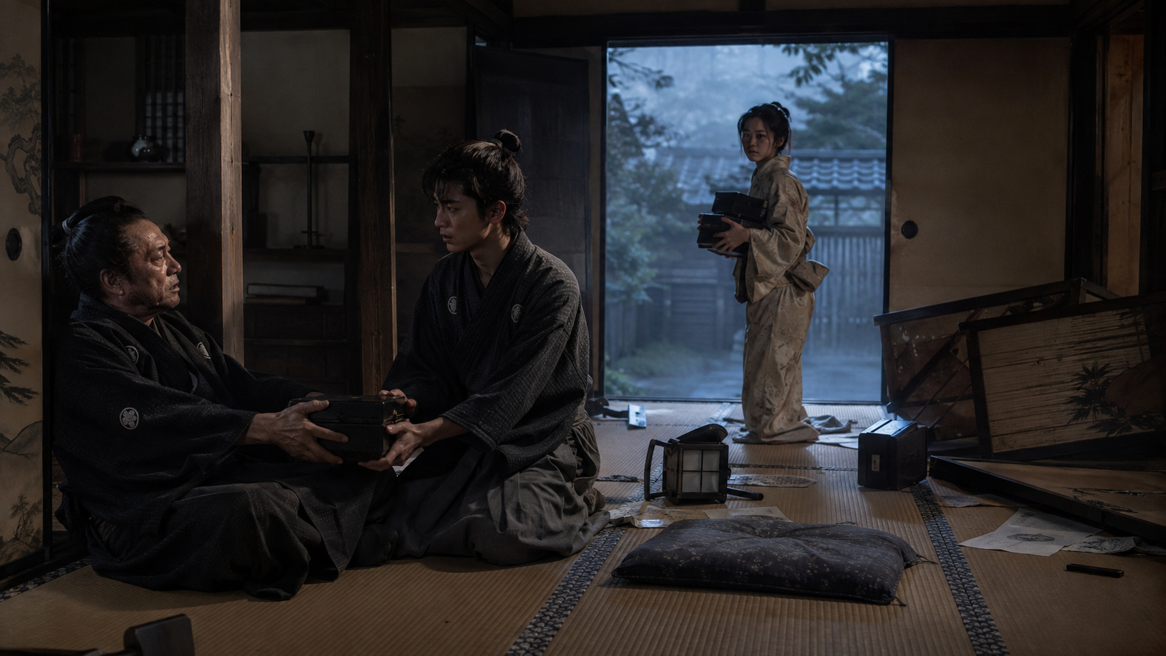 『斬奸必殺陣』「朝駈け血の雨」の場面
