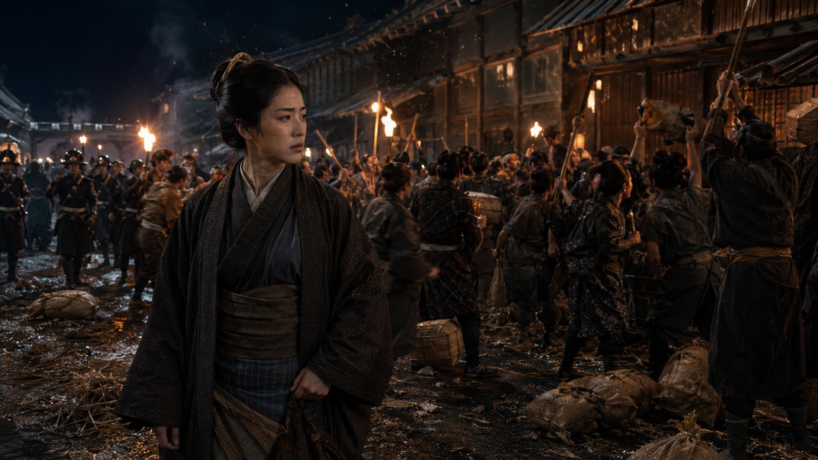 『雪之丞変化』第12章「牙と肉」の場面イメージ