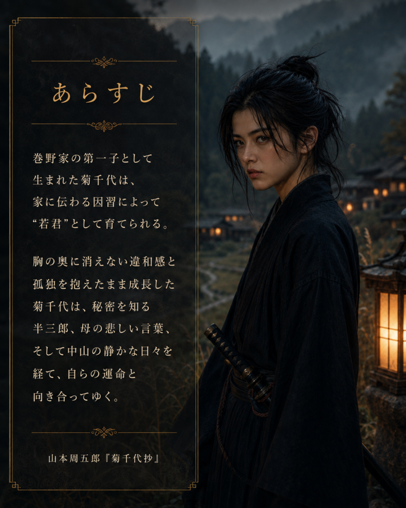 菊千代抄のあらすじを紹介するカード