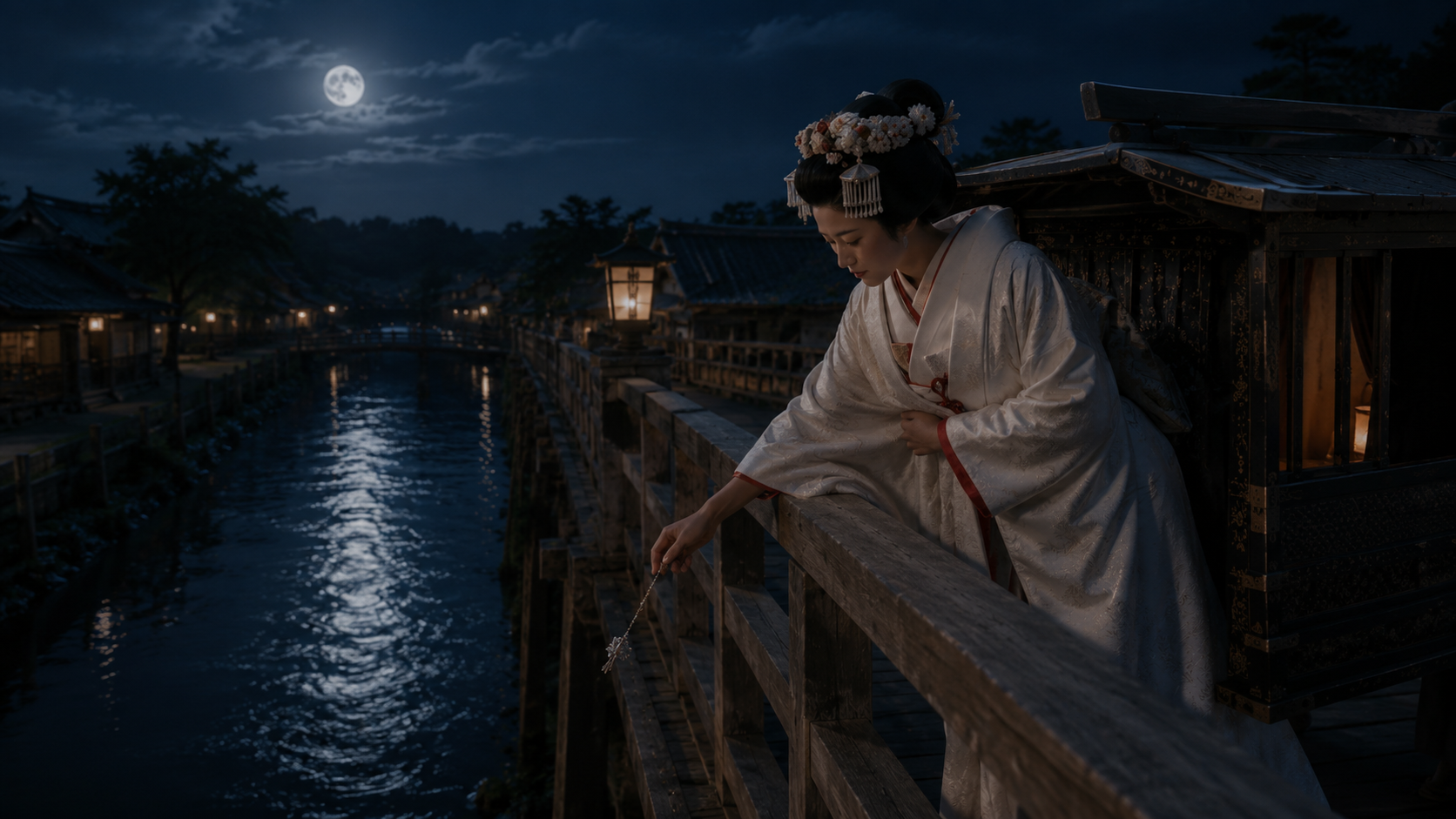 吉川英治『下頭橋由来』場面8「花嫁お次の別れ」
