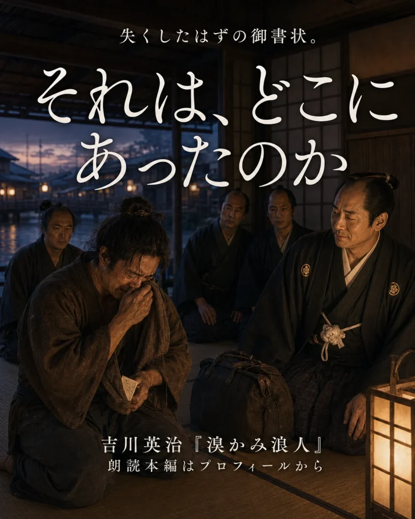 失くしたはずの御書状をめぐる涙と笑いの結末
