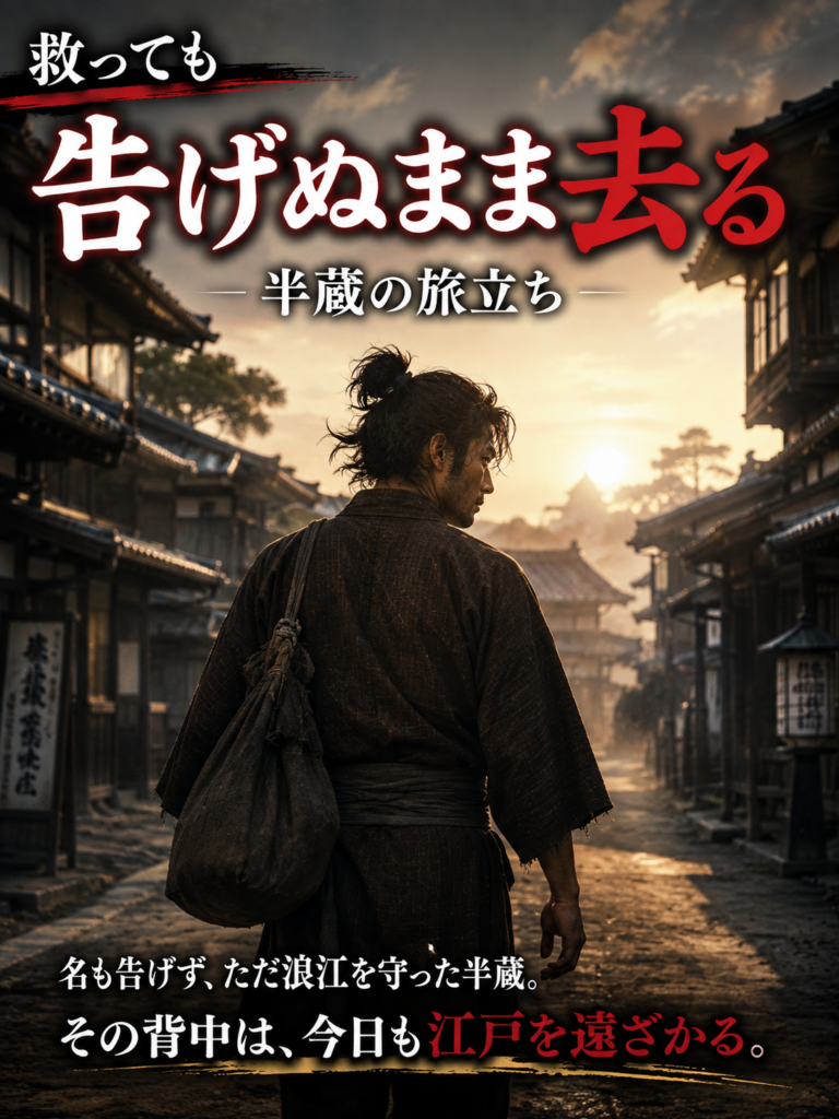 告げぬまま江戸を去る半蔵