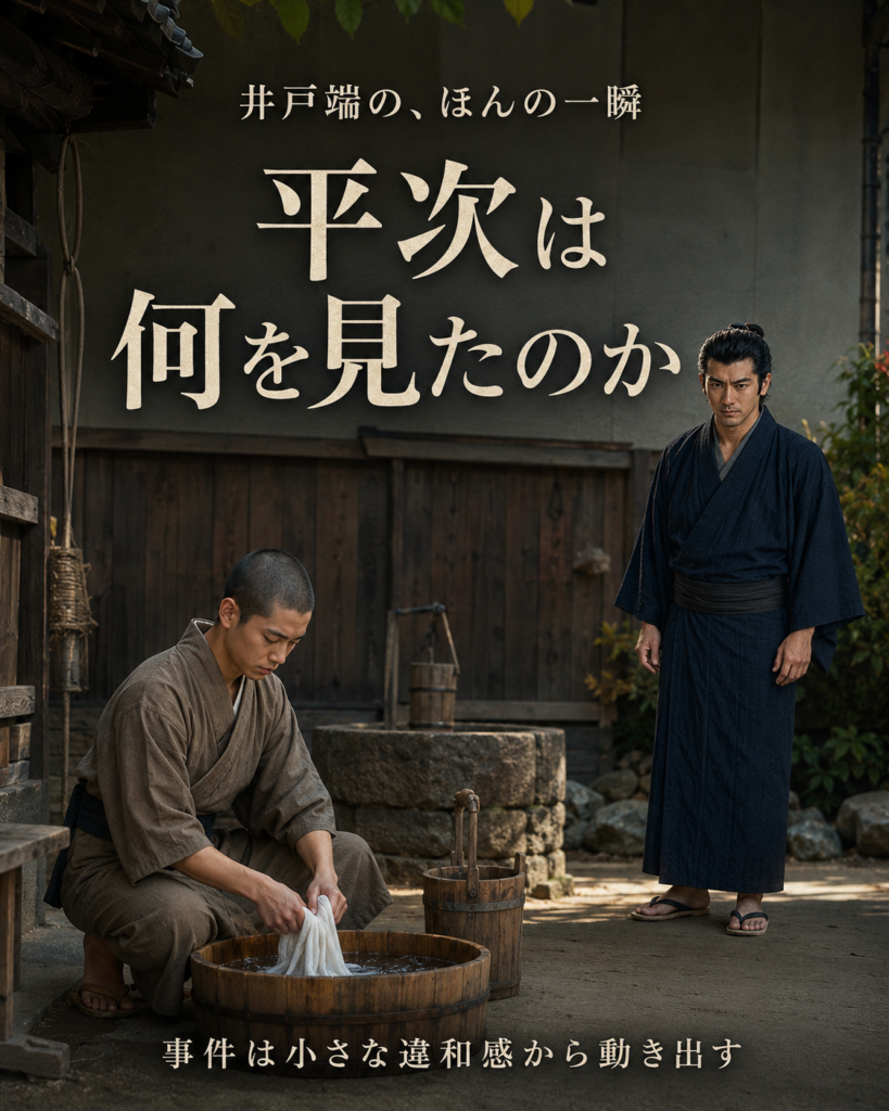 井戸端の小さな違和感を示すカード