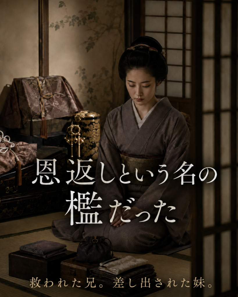 『有徳人殺害』物語LPカード。恩返しという名の檻だった。