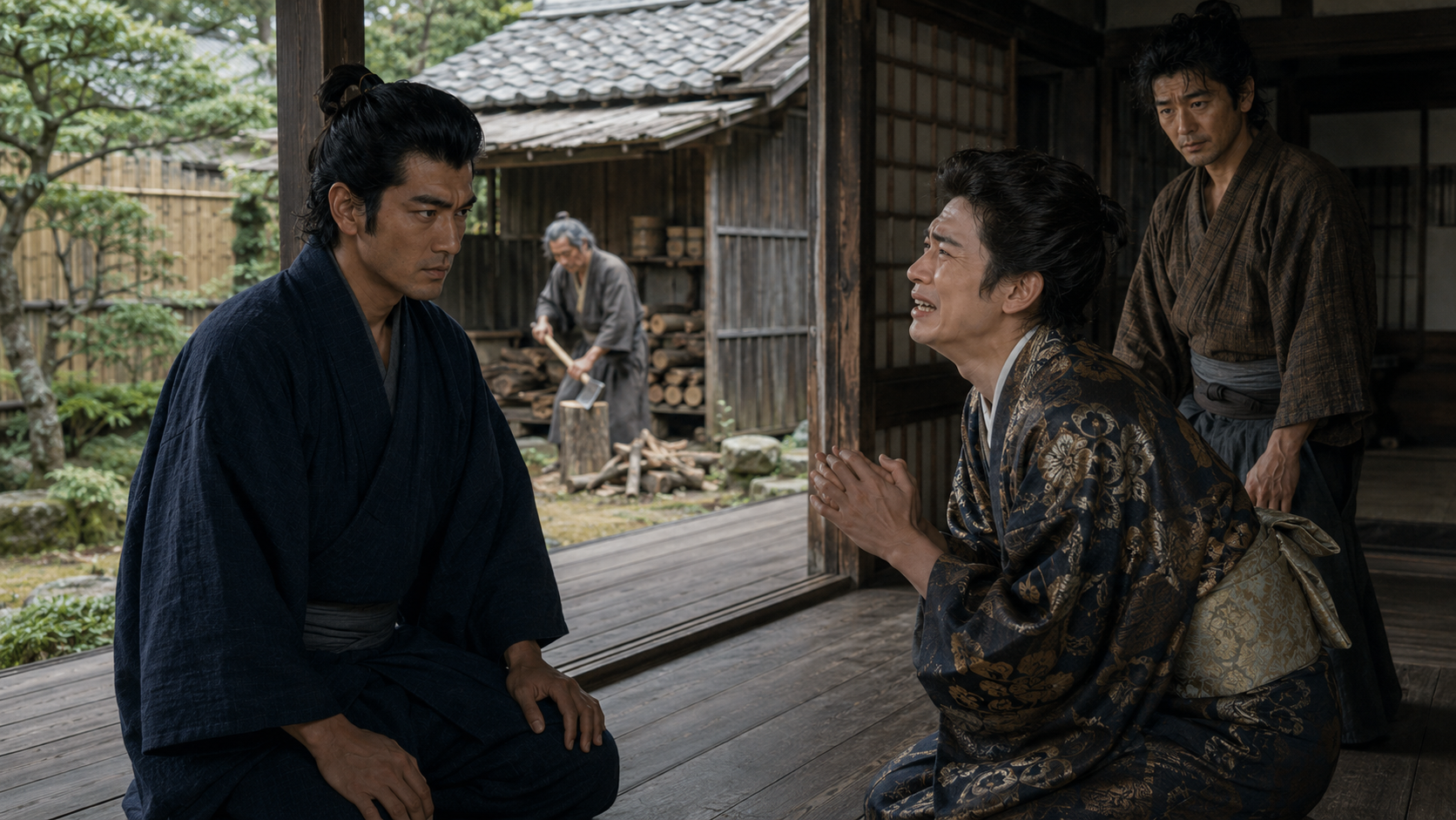 『有徳人殺害』第八章「下手人は誰」の場面イメージ