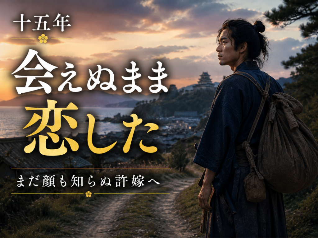 浜田へ向かう信太郎を描いた物語LPカード3。