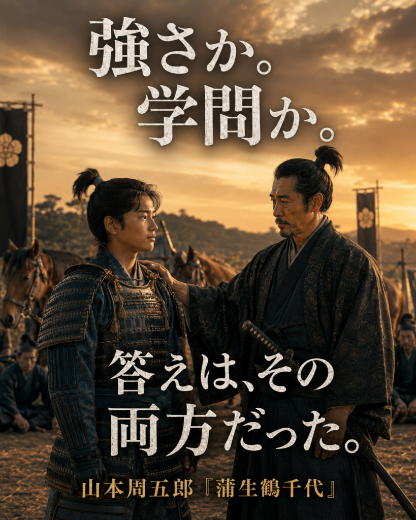『蒲生鶴千代』物語を巡るカード7「強さか。学問か。答えは、その両方だった。」