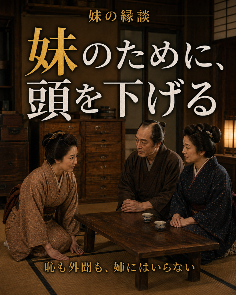 山本周五郎「妹の縁談」物語を巡るカード4：妹のために、頭を下げる