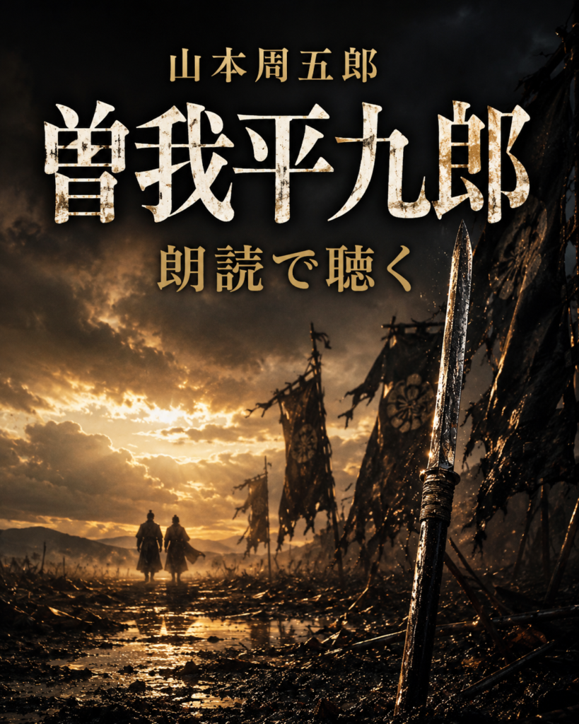曾我平九郎を朗読で聴くと誘導するCTAカード