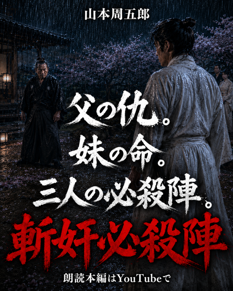 『斬奸必殺陣』物語を巡るカード「父の仇、妹の命、三人の必殺陣」