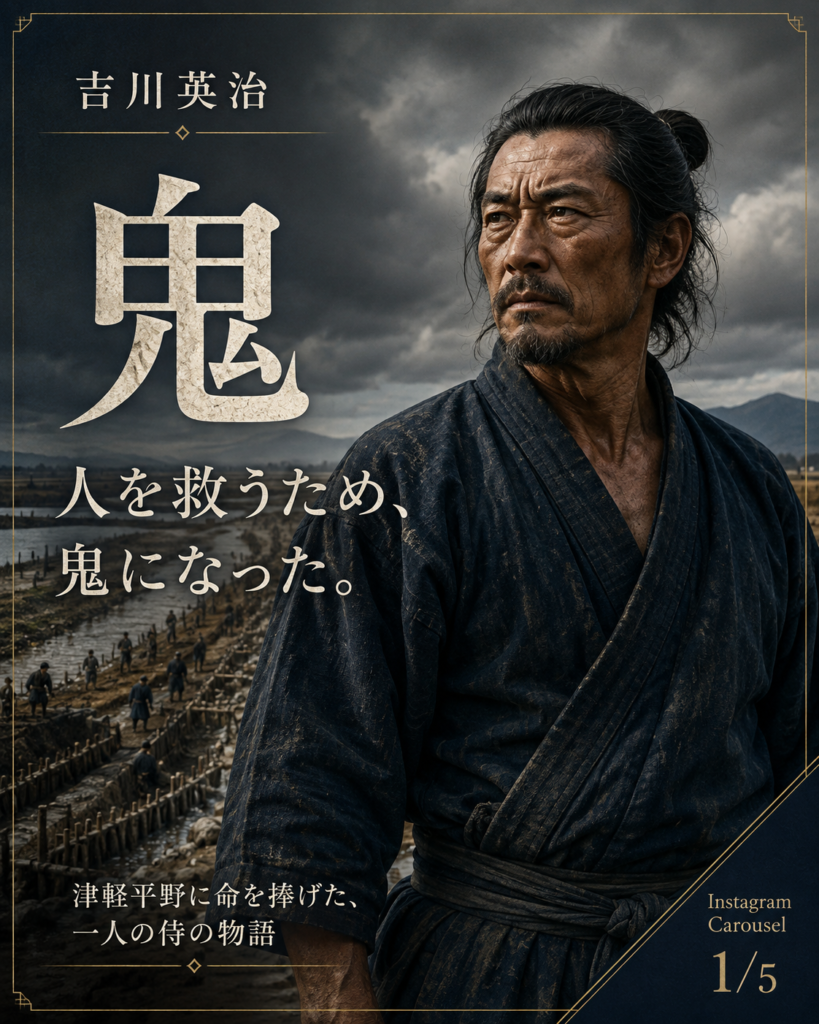 吉川英治『鬼』の世界を紹介する表紙ビジュアル