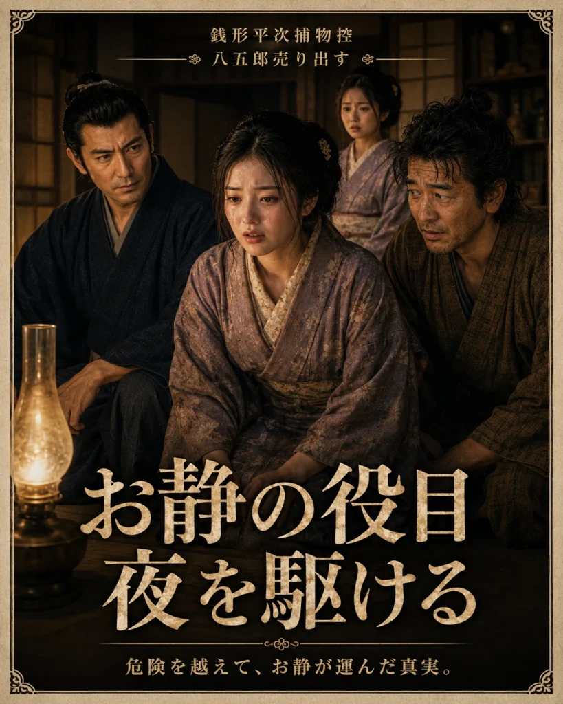 お静も危険な役目を引き受け、事件の内側へ入る。