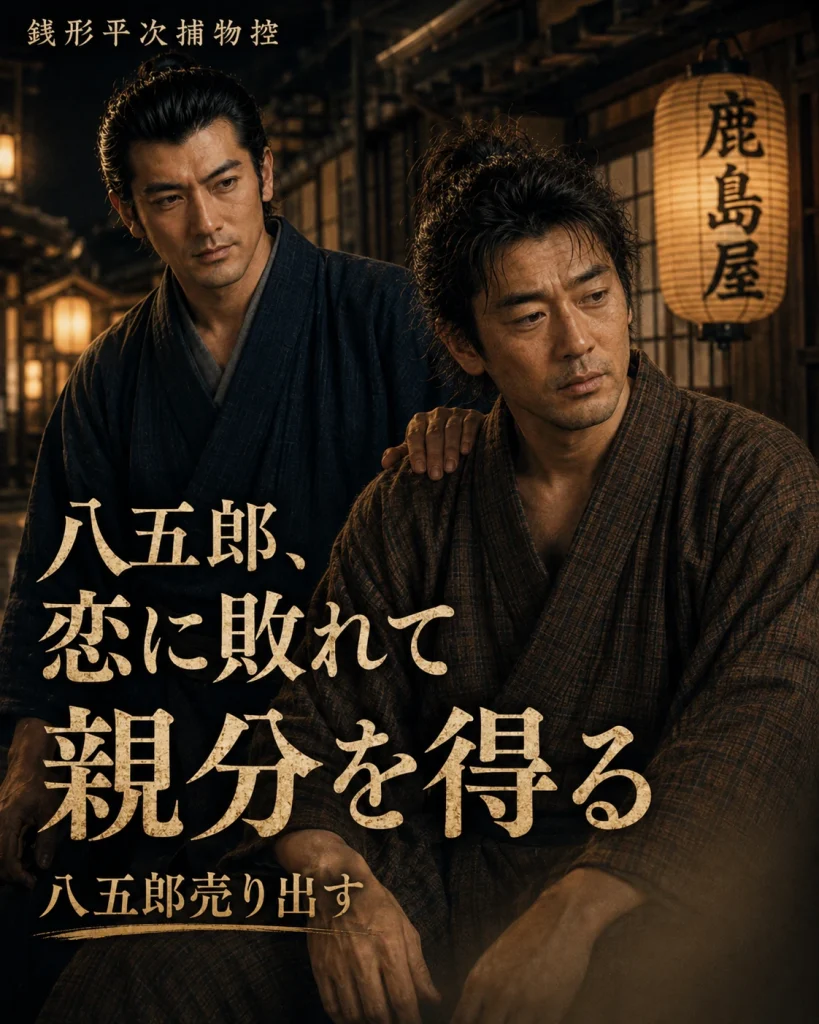 失恋の先で、八五郎は銭形平次という生涯の親分を得る。