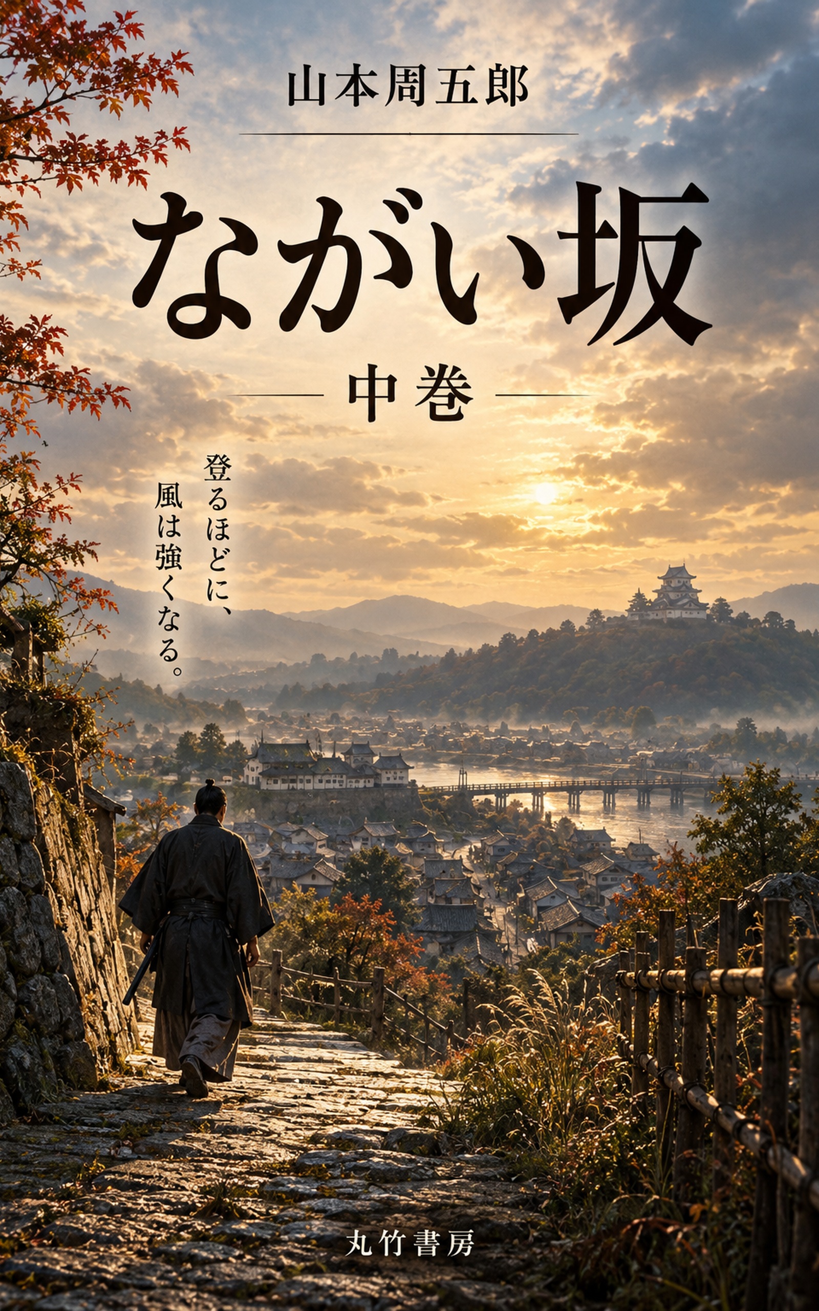 山本周五郎『ながい坂 中巻』丸竹書房版の表紙