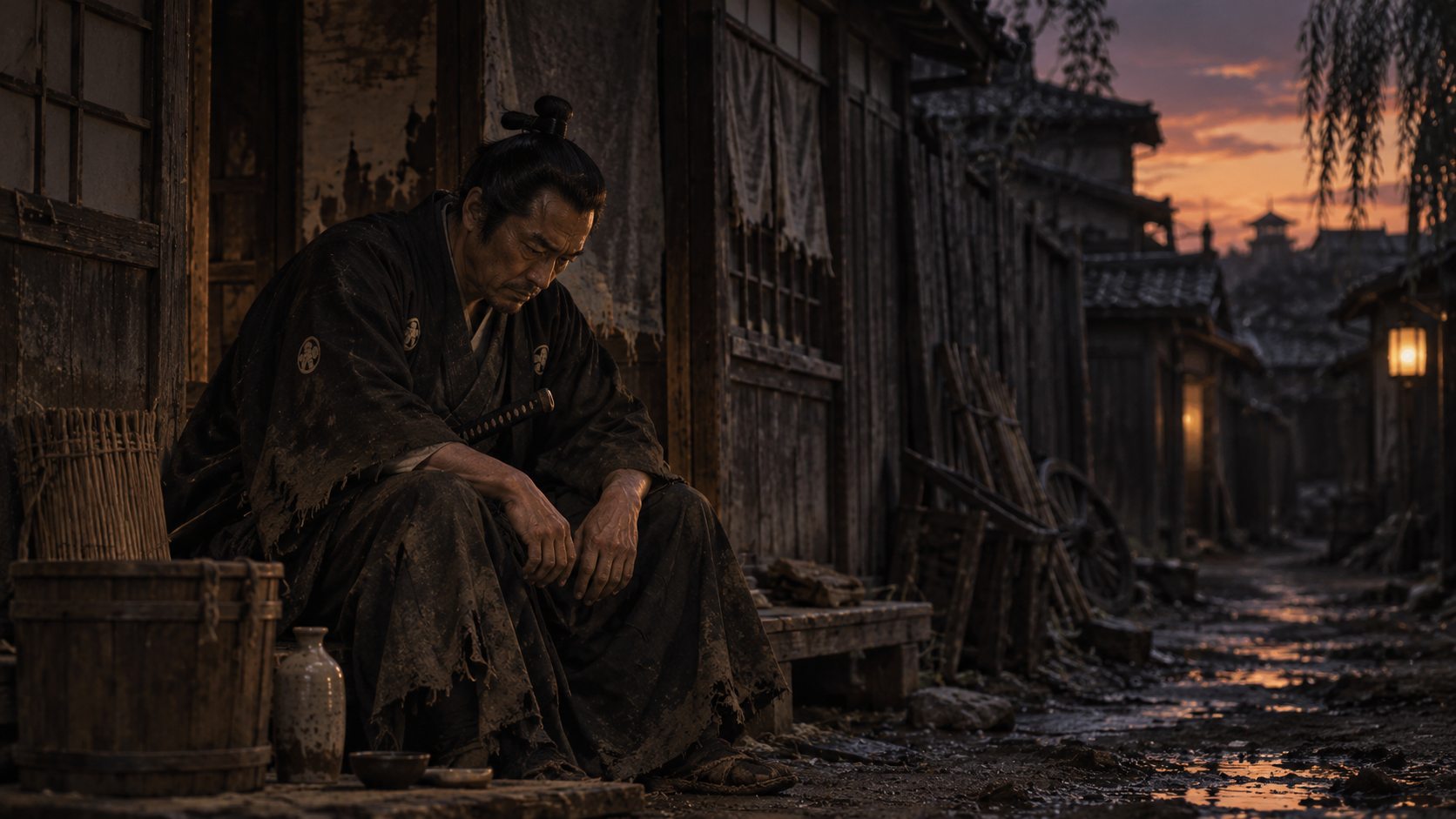 『ながい坂 下巻』第二十三章の章前扉「西小路にて」