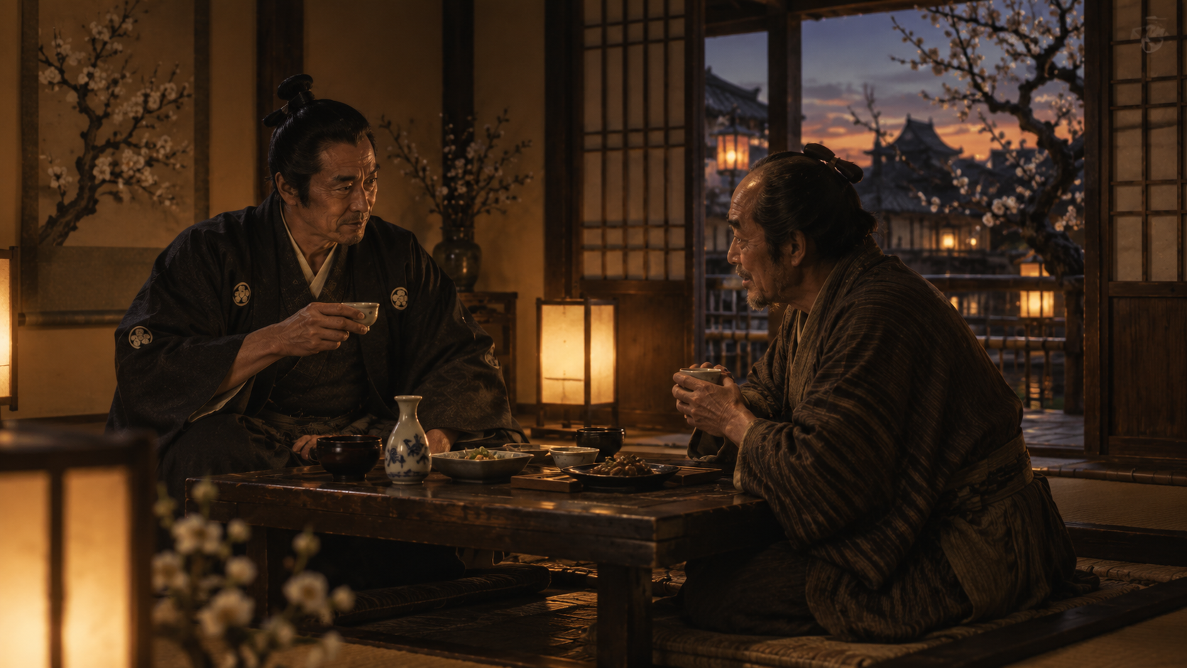 『ながい坂 下巻』第二十九章の章前扉「梅の井にて」