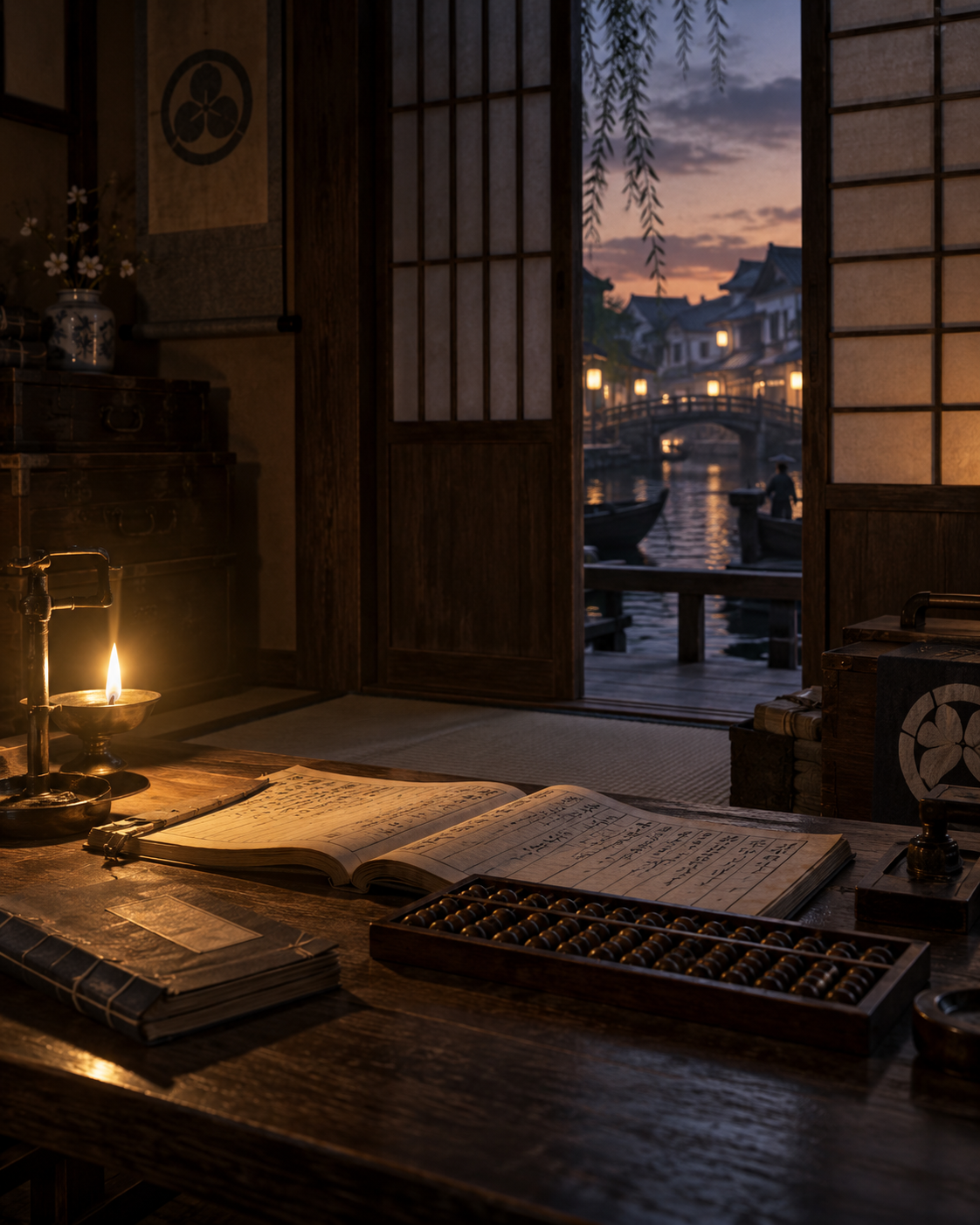 『ながい坂 下巻』第二十一章の縦長象徴画像