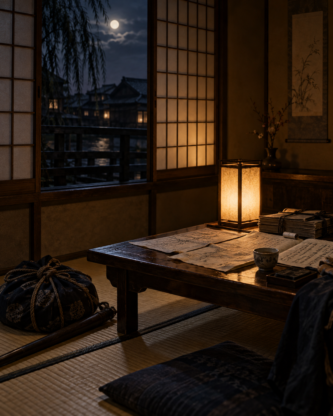 『ながい坂 下巻』第二十六章の縦長象徴画像