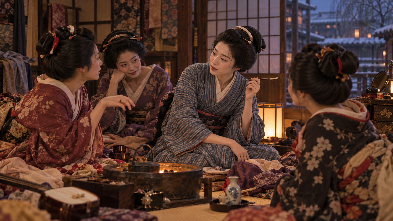 おつねに関係する物語場面のイメージ